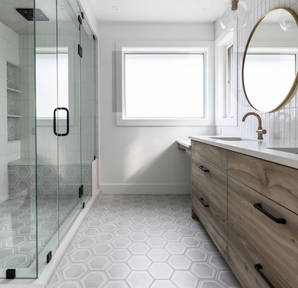 A modern bathroom